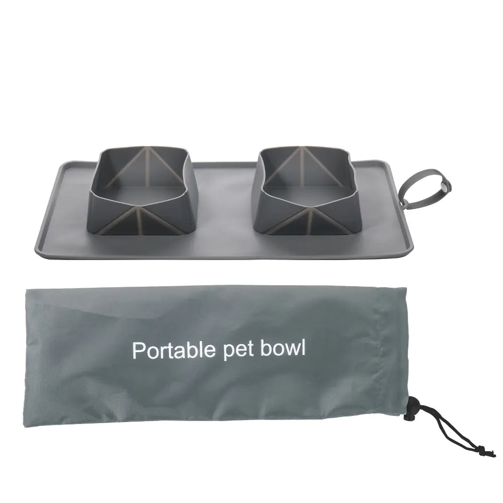 Portable Outdoor Travel Folding Silicone Pet Bowl